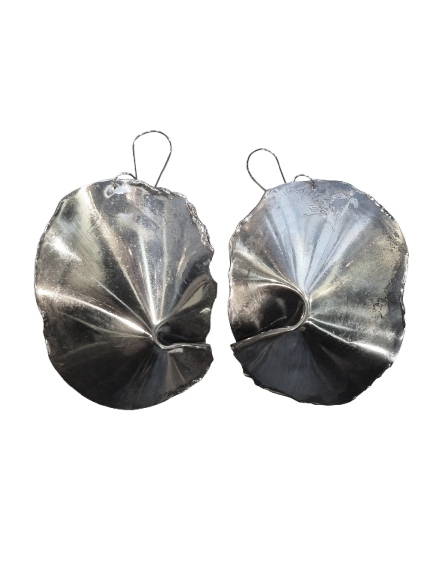 Kolczyki metalowe gniecione M.P. Milewscy